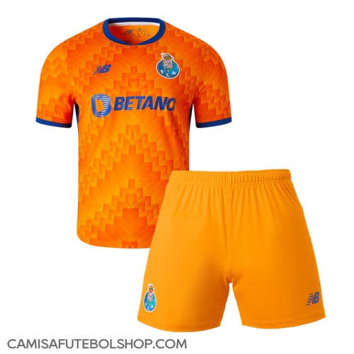 Camisa de time de futebol Porto Replicas 2º Equipamento Infantil 2024-25 Manga Curta (+ Calças curtas)